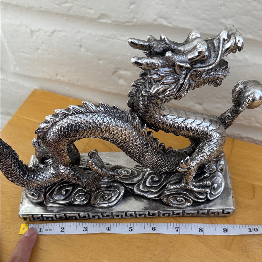 Silver Dragon Sculpture 🐉